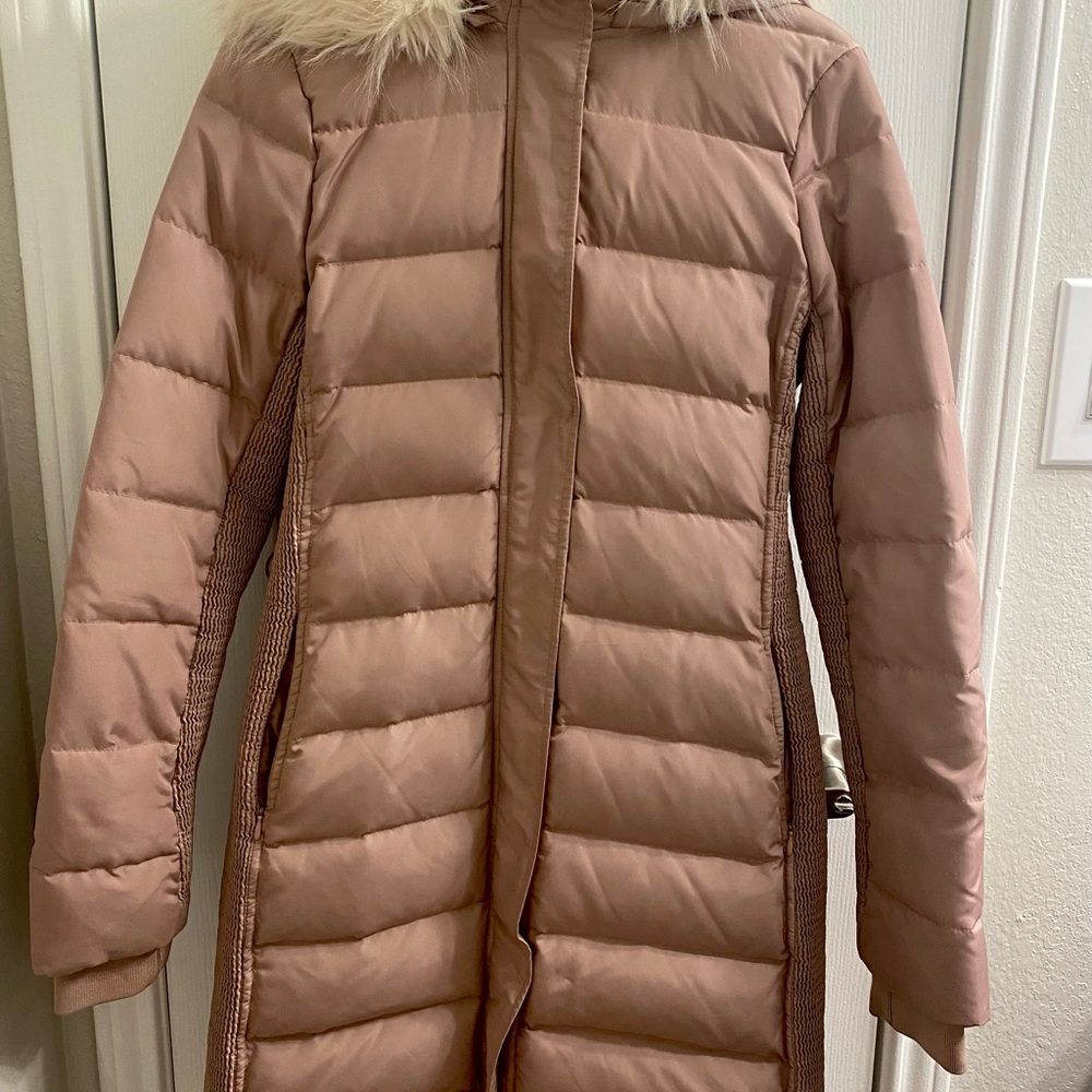Express Rose Gold Midlenght Puffer Coat